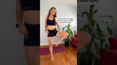 This Inner Thigh Workout gives results🔥 #workout #short  #legworkout #postpartum