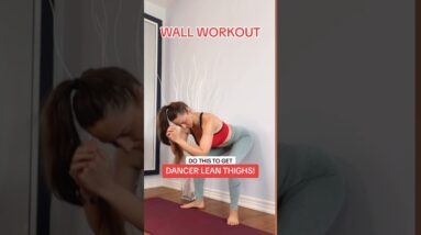🌶️ Spicy Wall Workout to Get Lean Thighs #short #spicy  #postpartum #workout