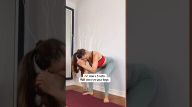 Wall Workout to Get Lean Thighs 👣