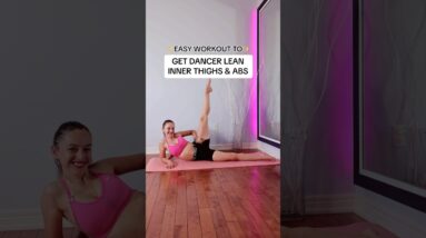 Top Workout to Get Lean Inner Thighs & Abs✨ full workout on channel #short #legworkout #postpartum
