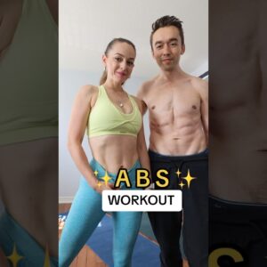 Couple ABS Workout for Women & Men🔥 #shorts #short #absworkout #postpartum #couplegoals