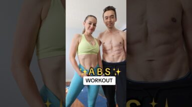 Couple ABS Workout for Women & Men🔥 #shorts #short #absworkout #postpartum #couplegoals