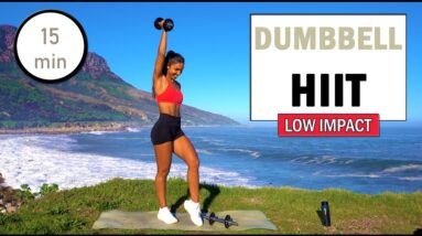 15 Minute Full Body Dumbbell HIIT Workout | Low Impact | At Home Workout | The Modern Fit Girl