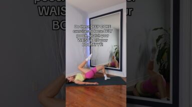 🛑Stop Doing Crunches & do THIS deep core workout👆#shorts #postpartum #workout #deepcore #crunches