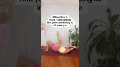 Flatten ABS & Snatch Waist-Top 3 Deep Core & Pelvic floor Exercises #workout #postpartum #crunches