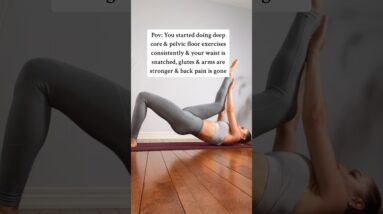 Try these exercises to strengthen your core, glutes, back & arms #workout #postpartum #crunches