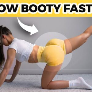 12 Min NON-STOP BOOTY Workout to Grow BUTT FASTER! Intense, No Rest, No Equipment, At Home