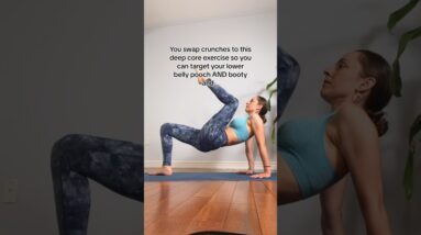 Do only 1 Exercise for FLAT BELLY & BOOTY LIFT 🍑 #postpartum #workout #crunches