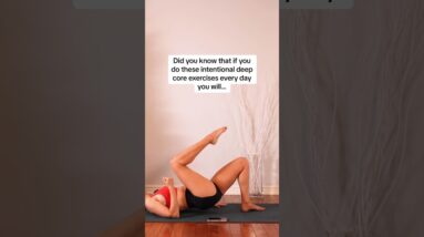 4 Best Exercises for Flat Belly & Snatched Waist | Deep Core Workout #postpartum #workout #crunches
