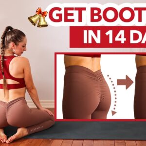 Get a Booty Lift in 14 Days | 15 min Booty Workout| Pilates Christmas Challenge| No Squats, No equip