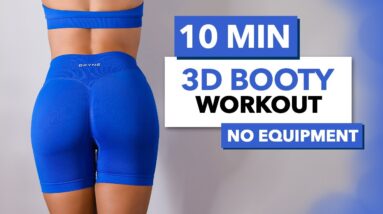 🍑Round & Lifted: 10 Min 3D Booty Workout to Achieve a Peachy Butt Shape