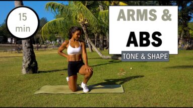 15 min TONED ABS & ARMS WORKOUT | The Modern Fit Girl Abs Workout - At Home - No Equipment