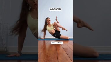 BEGINNER VS ADVANCED Deep Core Exercise #postpartum #workout #crunches #fitnessmotivation