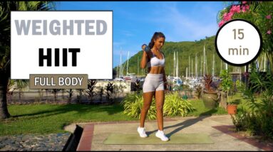 15 Minute Dumbbell HIIT | FULL BODY | At Home Workout | No Repeats | The Modern Fit Girl