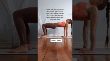 Pilates Exercise for Arms, Thighs & Flat Belly |Deep Core #postpartum #workout #crunches