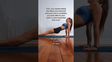 Best Deep Core Exercise for Snatched Waist #postpartum #workout #crunches #fitnessmotivation