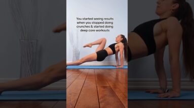 Deep Core Workout for Stronger Core & Flat Belly #postpartum #workout #crunches #fitnessmotivation