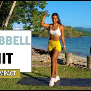 15 Minute Full Body Dumbbell HIIT Workout | Low Impact | full Body Workout at Home Modern Fit Girl