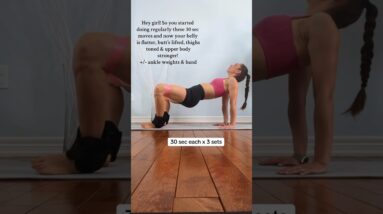 Flatten Belly, Lift Glutes, Tone Thighs🛑 #postpartum #crunches #workout #homeworkout