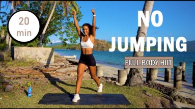 20 Minute NO Jumping HIIT Workout - No Equipment - No Repeats Home Workout - Full Body Low Impact