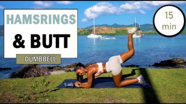 15 min Hamstring & Booty Workout at home | Dumbbell | Modern Fit Girl | hamstring workout