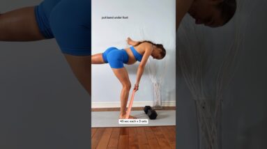 RDL Booty & hamis Workout | Band vs dumbbell ❤️‍🔥#glutesworkout #glutes #workout #postpartum