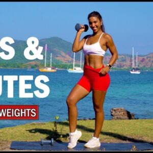 20 min GLUTES + ABS & CORE Workout with dumbbells | The Modern Fit Girl 2-in-1 Dumbbell ABS & BOOTY