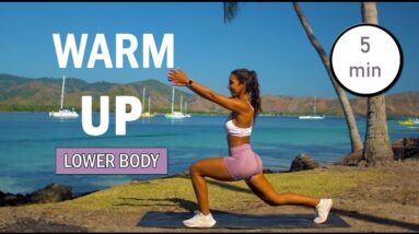 5 min Lower Body Warm Up | Leg Warm Up before Workout | The Modern Fit Girl Leg Day