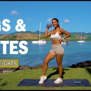 20 MIN LEAN LEGS + ROUND BOOTY with Weights - Lower Body Workout with Dumbbells The Modern Fit Girl