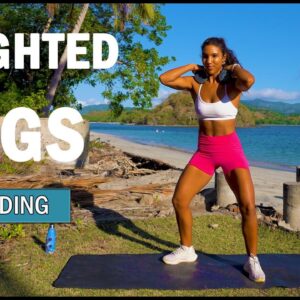 15 min Standing Dumbbell LEGS WORKOUT | At Home | Standing Legs & Butt Workout | The Modern Fit Girl