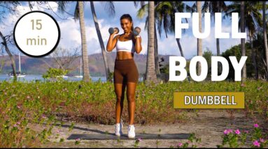 15 Minute Dumbbell HIIT | FULL BODY | At Home Workout | No Repeats | The Modern Fit Girl