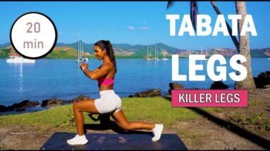 20 MIN TABATA LEG DAY - KILLER HIIT Home Workout - No Equipment, Lower Body Focus | Modern Fit Girl