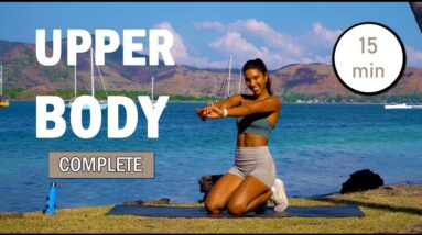 15 MIN UPPER BODY WORKOUT Without Equipment (Back, Arms, Chest, Shoulders) The Modern Fit Girl