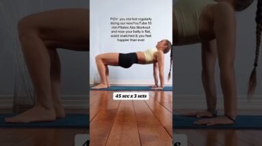 I did this to get Flat Belly & Snatched Waist😮‍💨 #workout #pilatesworkout #crunches