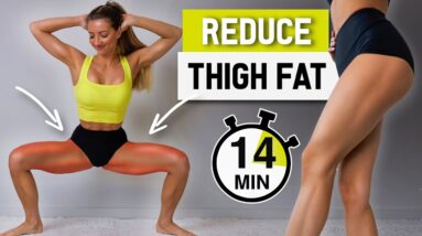 13 EXERCISES to Lose THIGH FAT & Get SEXY LEGS - Inner & Outer Thigh Workout, No Equipment, At Home