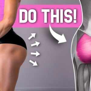 Grow *BIG* GLUTES with these 4 EXERCISES! Intense Glute Max & Med Workout, At Home + Weights