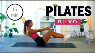 15 MIN EXPRESS PILATES WORKOUT || At-Home Mat Pilates (No Equipment) | The Modern Fit Girl