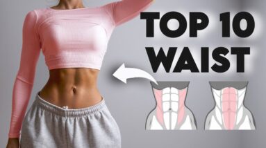 MY TOP 10 WAIST EXERCISES in 10 MIN | 10 DAYS! Intense Ab Workout, No Equipment, At Home