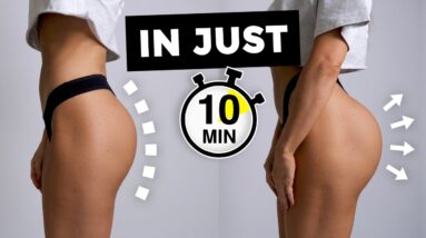 INSTANT BOOTY PUMP in JUST 10 MIN! Floor Only, No Squats, No Rest, No Equipment, At Home