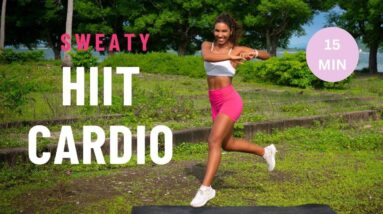 15 Minute Intense HIIT Workout For Fat Burn & Cardio (No Equipment, No Repeat, Home Workout)