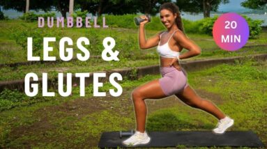 20 MIN LEAN LEGS + ROUND BOOTY with Weights - Lower Body Workout with Dumbbells The Modern Fit Girl