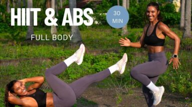 30 MIN CALORIE KILLER HIIT & ABS Workout - No Equipment - Full Body Home Workout | Modern Fit Girl