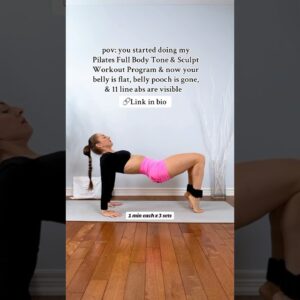 This Pilates full body tone & sculpt program will make your body shake!🫨 🔗👇 #pilates