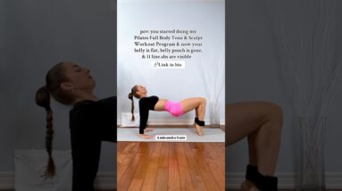 This Pilates full body tone & sculpt program will make your body shake!🫨 🔗👇 #pilates