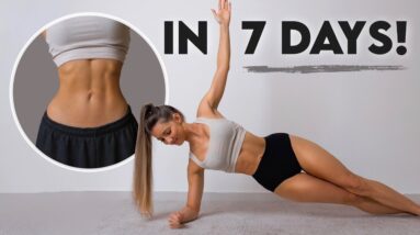 7 MIN | 7 DAYS | 7 EXERCISES to Get FLAT STOMACH & ABS  - No Equipment, At Home Intense Ab Challenge