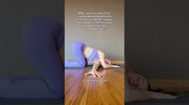 Let go of your anxiety with this stretch routine🧘‍♀️ workout programs⬇️@ameliaactivewear %