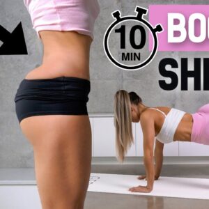 Grow a BOOTY SHELF with this 10 Min Challenge! Build Upper Glutes, Floor Only, No Equipment, At Home