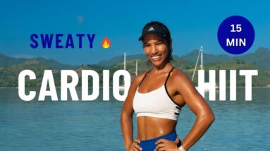 15 Minute Full Body Cardio-HIIT Workout + Warm Up | No Equipment | The Modern Fit Girl