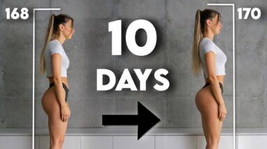 10 Min | 10 Days | 10 Exercises to GROW TALLER! Improve your Posture & Increase Height, No Equipment