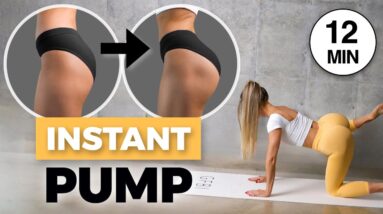 INSTANT & LONG LASTING Booty Pump Challenge! Floor Only, No Squats, No Equipment, At Home Workout